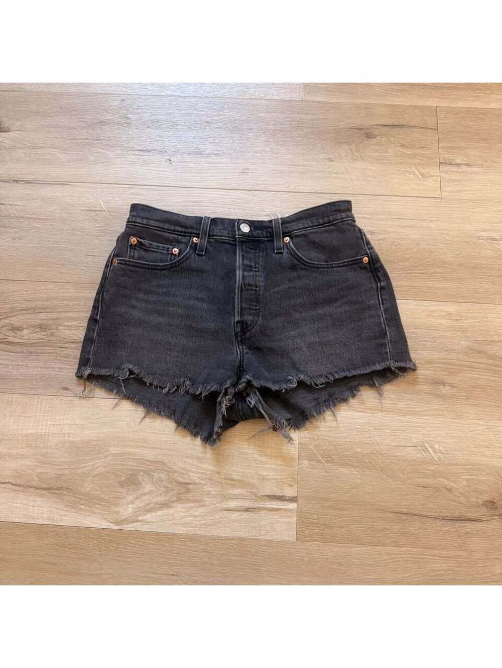 Levi's 501 Original Shorts High-Rise Black Women's 28